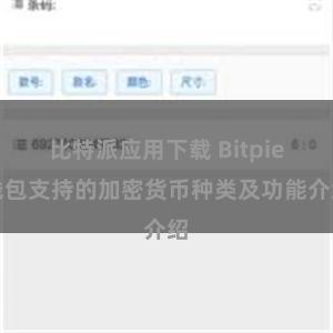 比特派应用下载 Bitpie钱包支持的加密货币种类及功能介绍