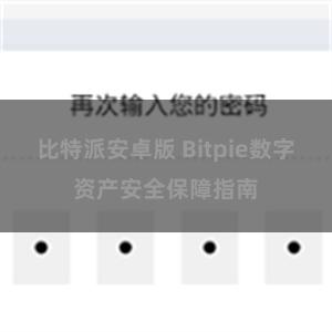 比特派安卓版 Bitpie数字资产安全保障指南