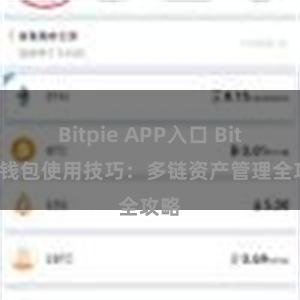 Bitpie APP入口 Bitpie钱包使用技巧：多链资产管理全攻略