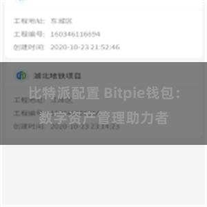 比特派配置 Bitpie钱包：数字资产管理助力者