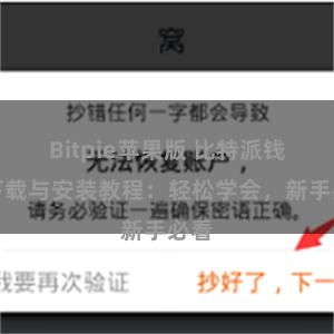 Bitpie苹果版 比特派钱包下载与安装教程：轻松学会，新手必看