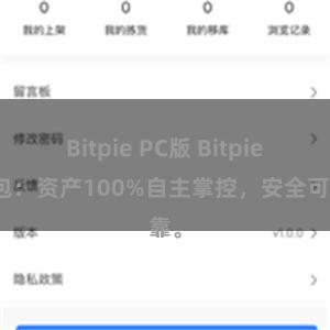 Bitpie PC版 Bitpie钱包：资产100%自主掌控，安全可靠。