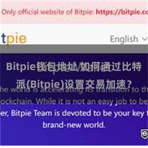 Bitpie钱包地址 如何通过比特派(Bitpie)设置交易加速？