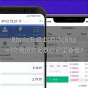 Bitpie升级 比特派(Bitpie)交易历史记录在哪里查看？