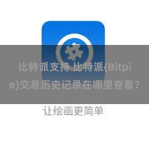 比特派支持 比特派(Bitpie)交易历史记录在哪里查看？