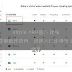 Bitpie APP官方 比特派注册操作指南，快速入门比特币世界