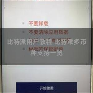 比特派用户教程 比特派多币种支持一览